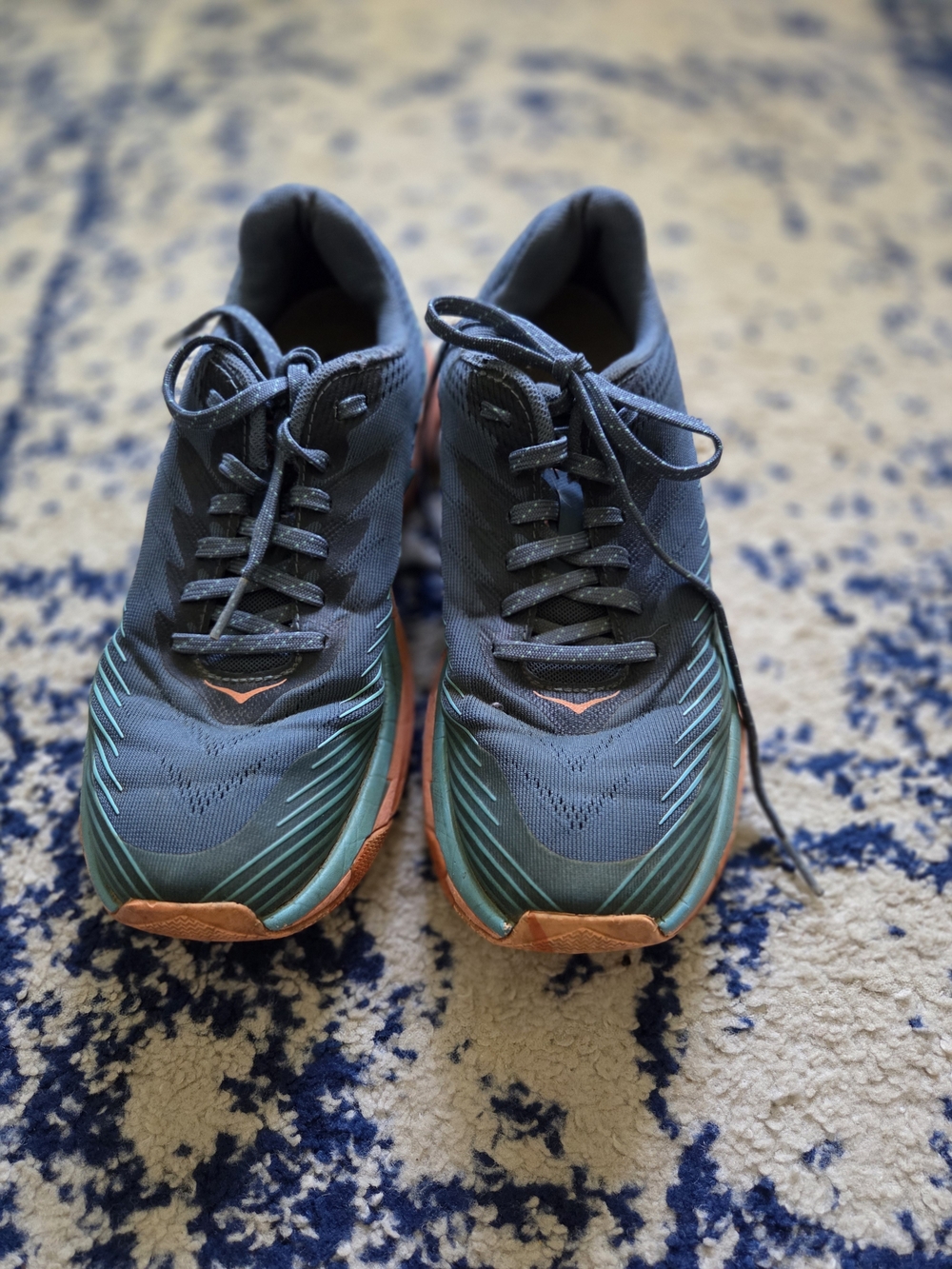 Hoka One One Women's Running Shoes - Teal, Navy & Orange Accent